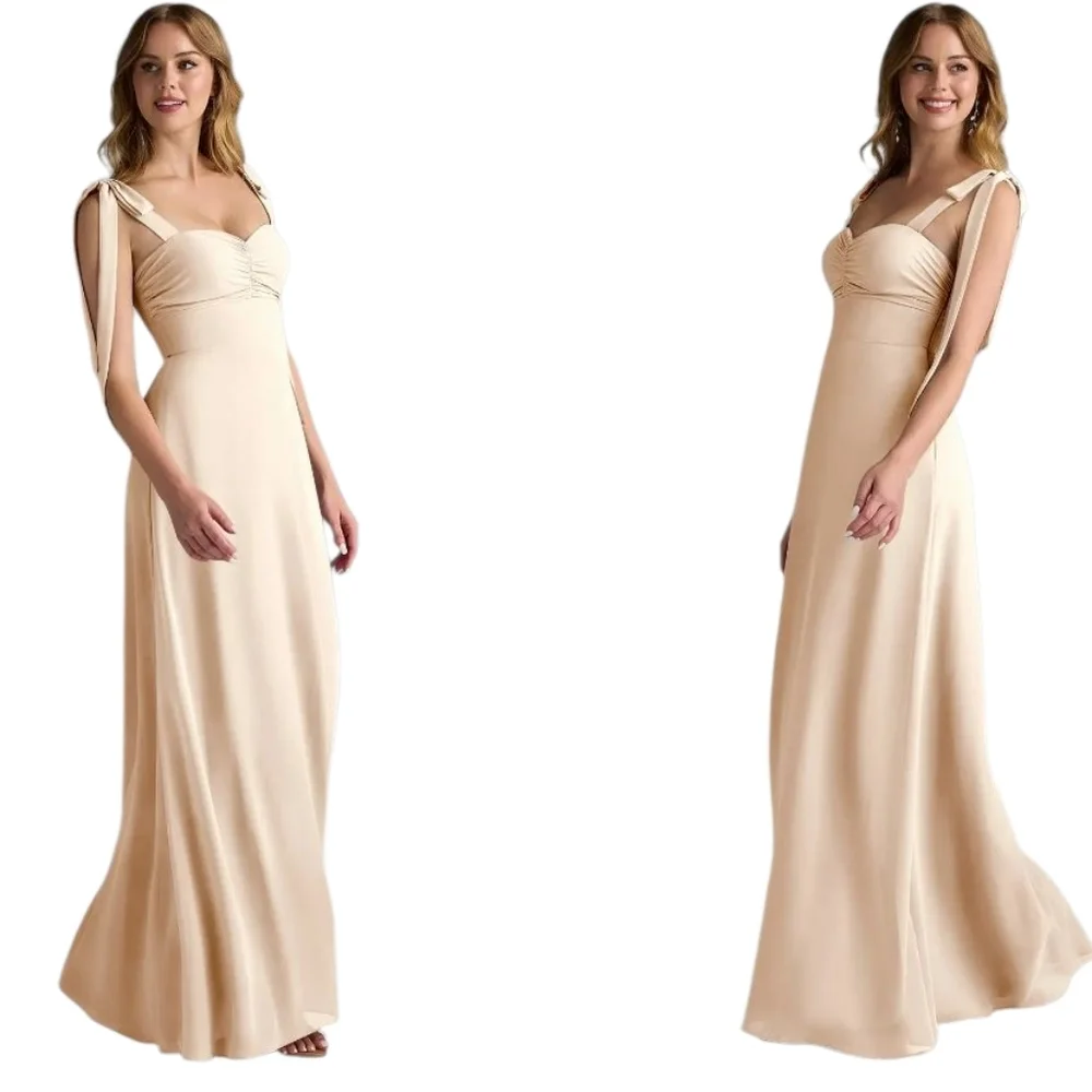 NWT AZAZIE LIZET Alabaster A-Line Sweetheart Neckline Chiffon Dress, size A4 - Picture 1 of 16